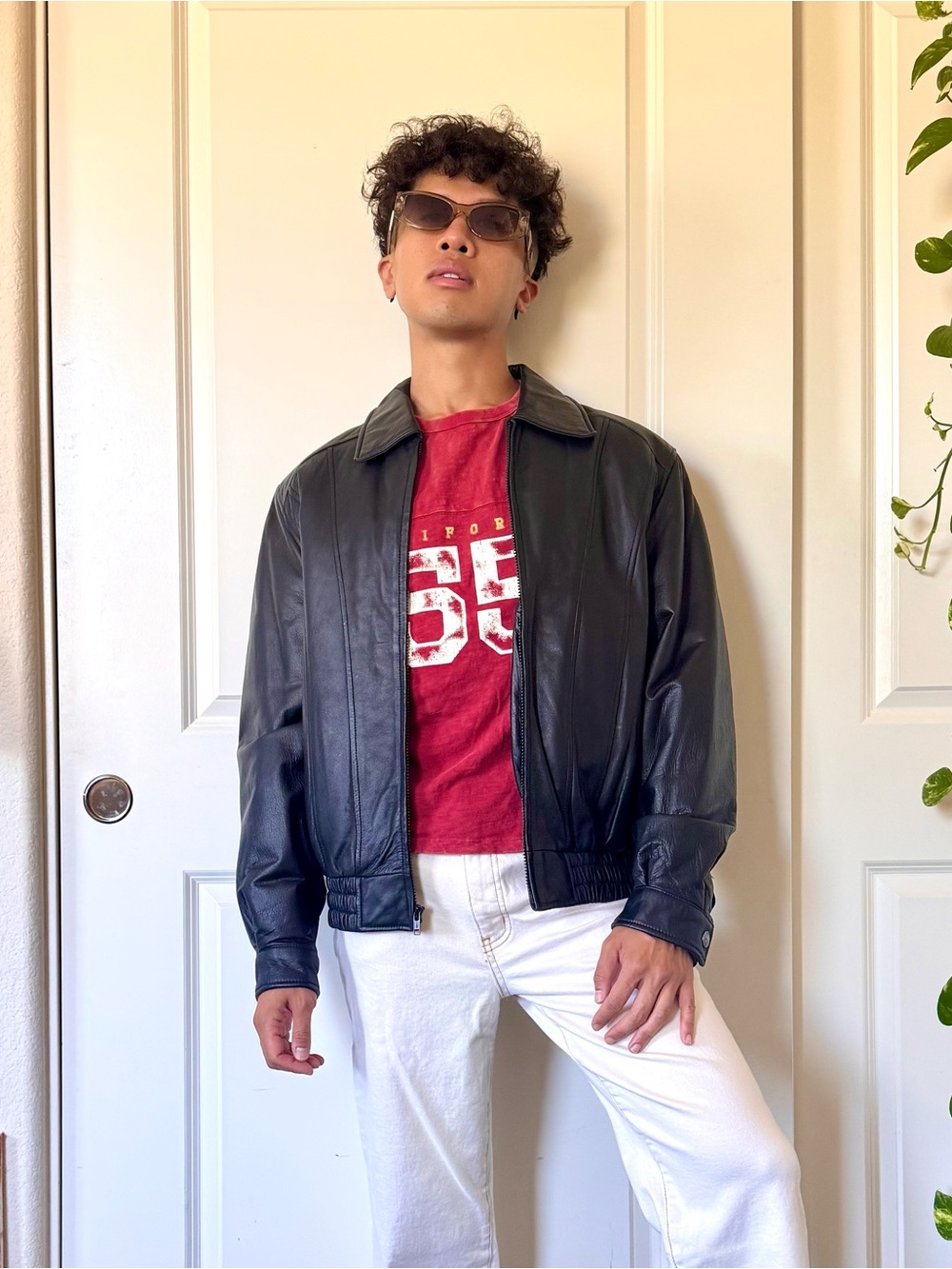 Vintage Black Wilson’s Leather Bomber Jacket
